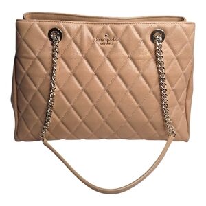 Kate Spade Tan Quilted Shoulder Bag